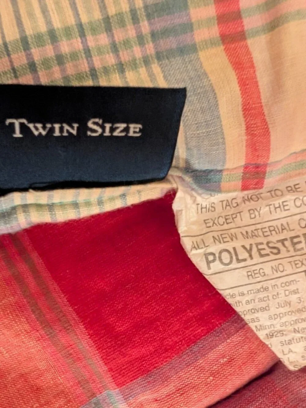 Vintage Ralph Lauren Twin Plaid Comforter 90s Madras